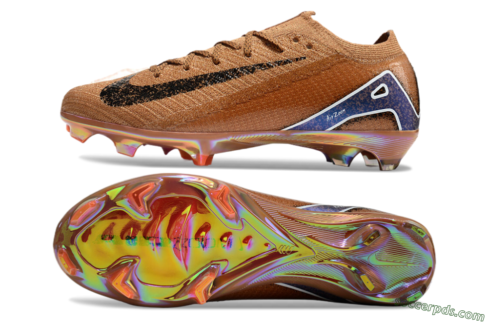 Nike Air Zoom Mercurial Vapor 16 Elite FG Low-Tops Football Boots - Gold/Blue/White 0
