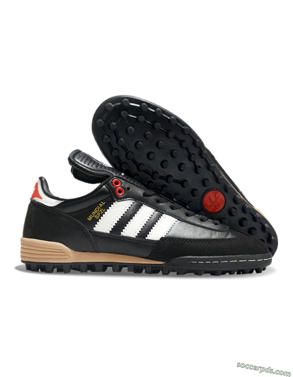 Adidas Mundial Team Astro TF Low-Tops Football Shoes - Black/White/Red 1