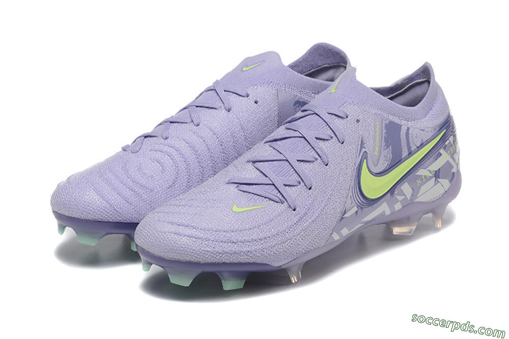 Nike Phantom Luna Elite FG Low-Tops Football Boots - Purple/Yellow/White 5