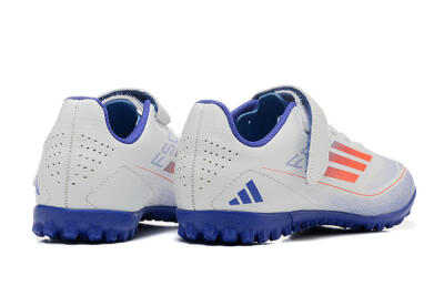 Kids Adidas Predator Elite TF Low-Tops Football Shoes - White/Blue/Red