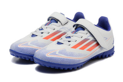 Kids Adidas Predator Elite TF Low-Tops Football Shoes - White/Blue/Red