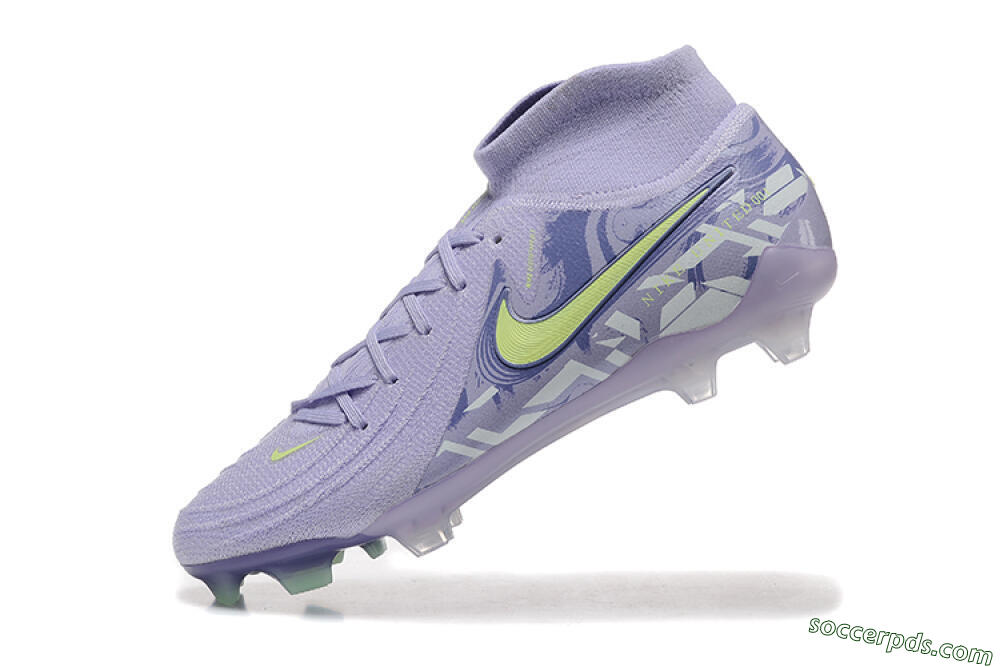 Nike Phantom Luna Elite FG High-Tops Football Boots - Purple/Yellow/White 8