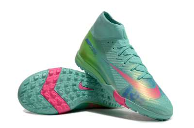 Nike Air Zoom Mercurial Superfly 10 Elite TF High-Tops Football Shoes - Jade/Pink/Blue