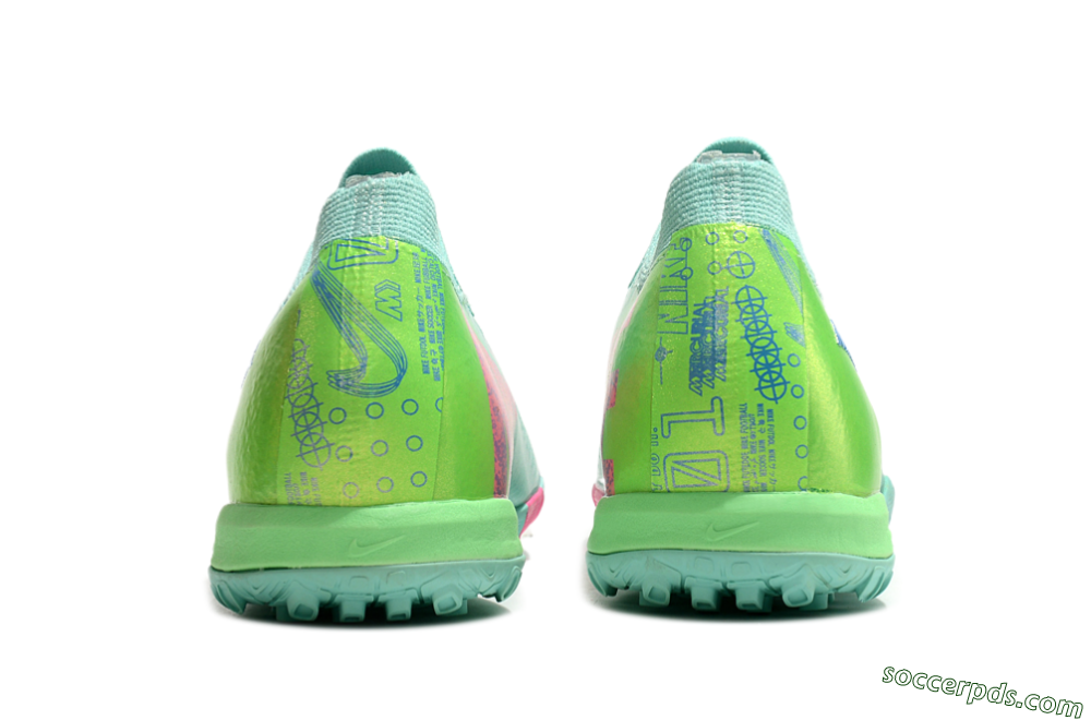 Nike Air Zoom Mercurial Vapor 16 Elite TF Low-Tops Football Shoes - Jade/Pink/Blue 5