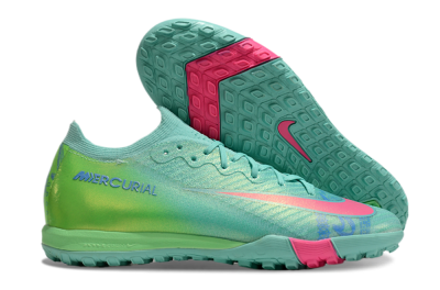 Nike Air Zoom Mercurial Vapor 16 Elite TF Low-Tops Football Shoes - Jade/Pink/Blue