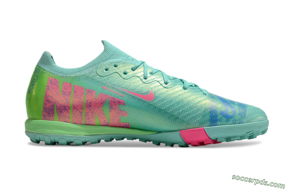 Nike Air Zoom Mercurial Vapor 16 Elite TF Low-Tops Football Shoes - Jade/Pink/Blue 7