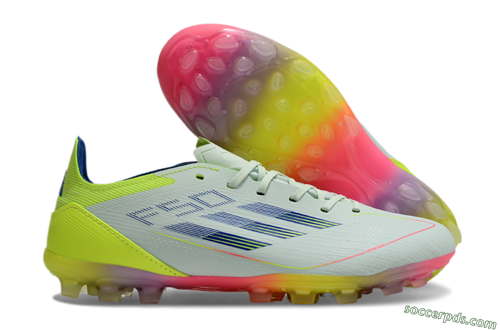 Adidas F50 Elite MG Low-Tops Football Boots - Jade/Blue/Yellow 1