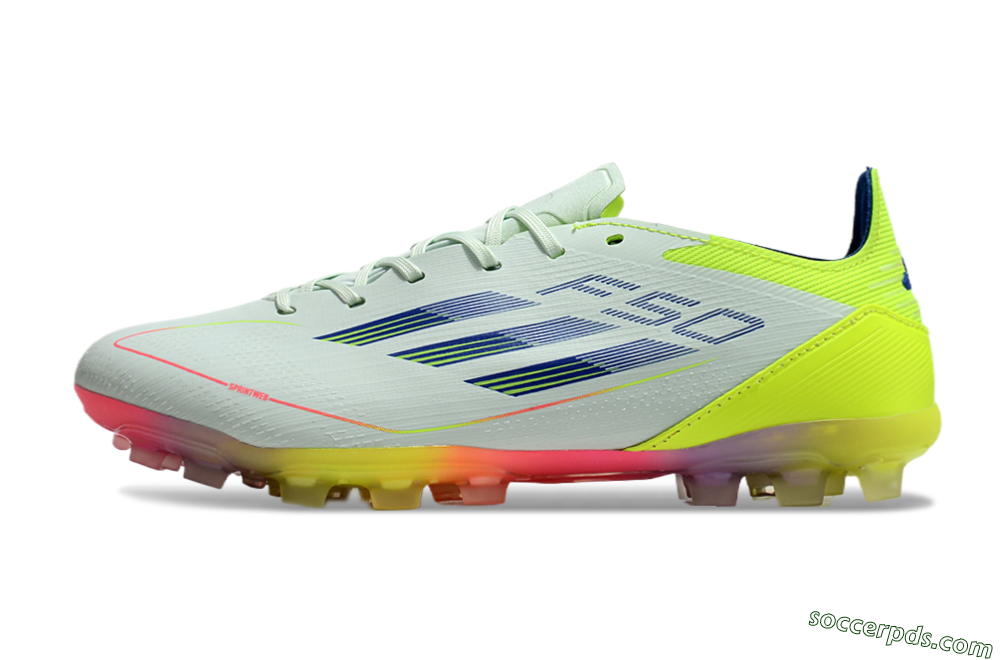 Adidas F50 Elite MG Low-Tops Football Boots - Jade/Blue/Yellow 2