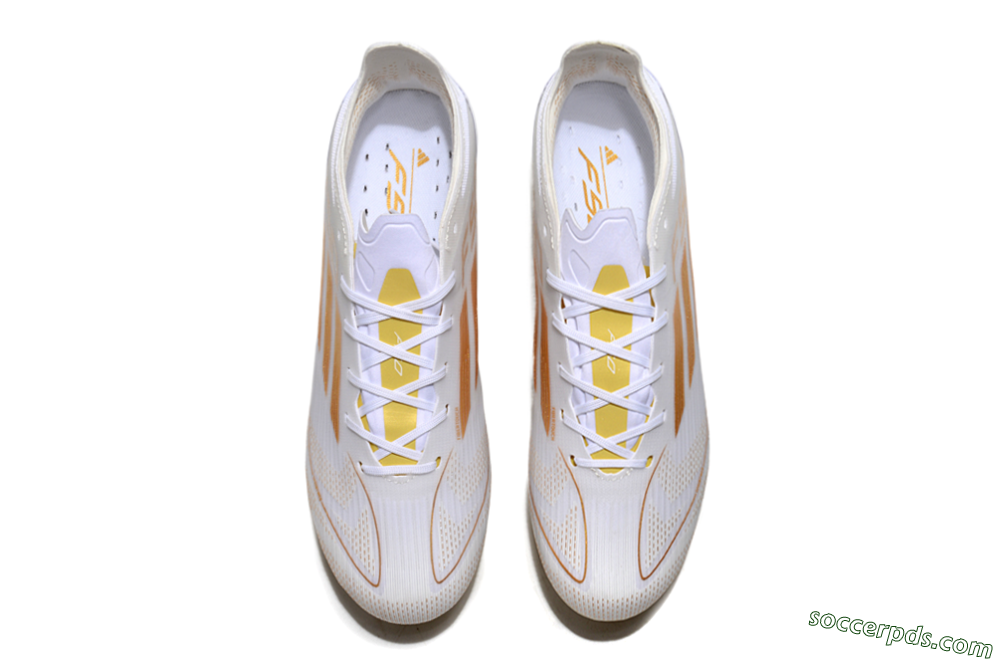 Adidas F50 Elite MG Low-Tops Football Boots - White/Gold 4
