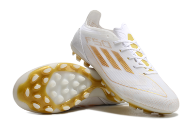 Adidas F50 Elite MG Low-Tops Football Boots - White/Gold