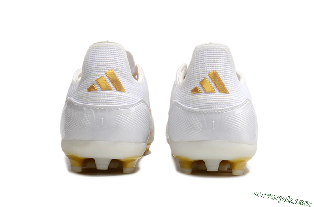 Adidas F50 Elite MG Low-Tops Football Boots - White/Gold 5