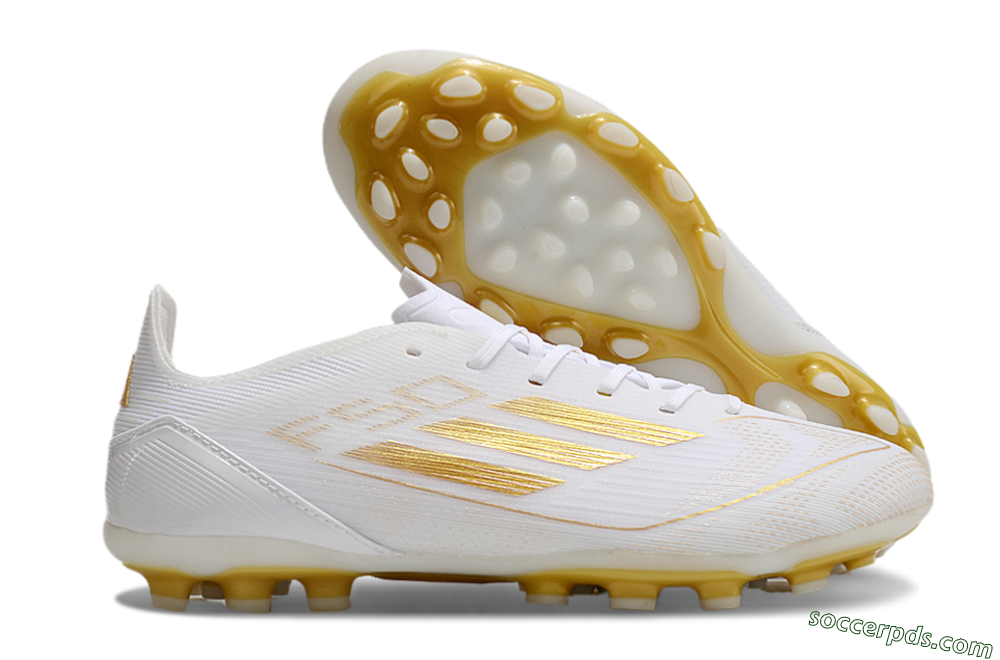Adidas F50 Elite MG Low-Tops Football Boots - White/Gold 1
