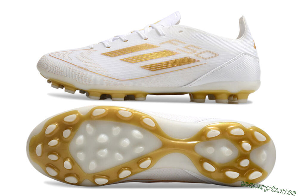 Adidas F50 Elite MG Low-Tops Football Boots - White/Gold 0