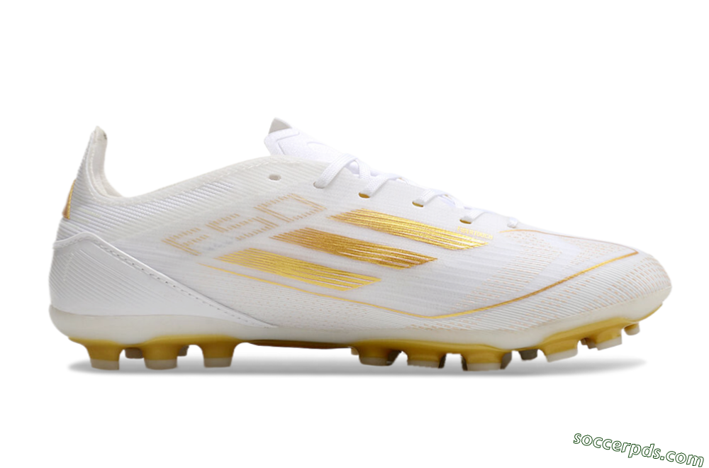 Adidas F50 Elite MG Low-Tops Football Boots - White/Gold 7