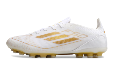 Adidas F50 Elite MG Low-Tops Football Boots - White/Gold