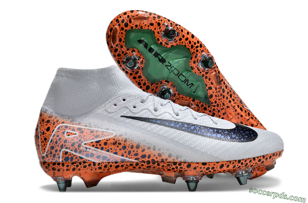 Nike Air Zoom Mercurial Superfly 10 Elite SG High-Tops Football Boots - Grey/Black/Leopard 1
