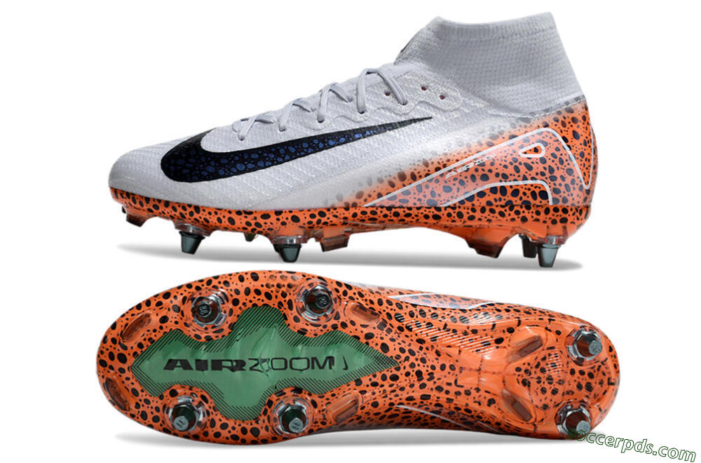 Nike Air Zoom Mercurial Superfly 10 Elite SG High-Tops Football Boots - Grey/Black/Leopard 0