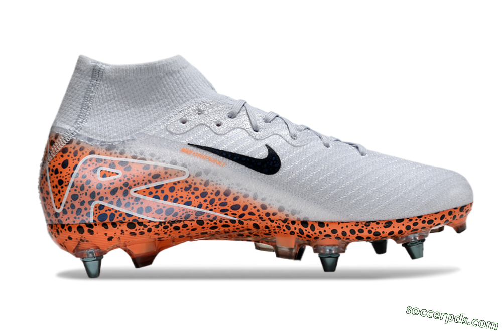 Nike Air Zoom Mercurial Superfly 10 Elite SG High-Tops Football Boots - Grey/Black/Leopard 7