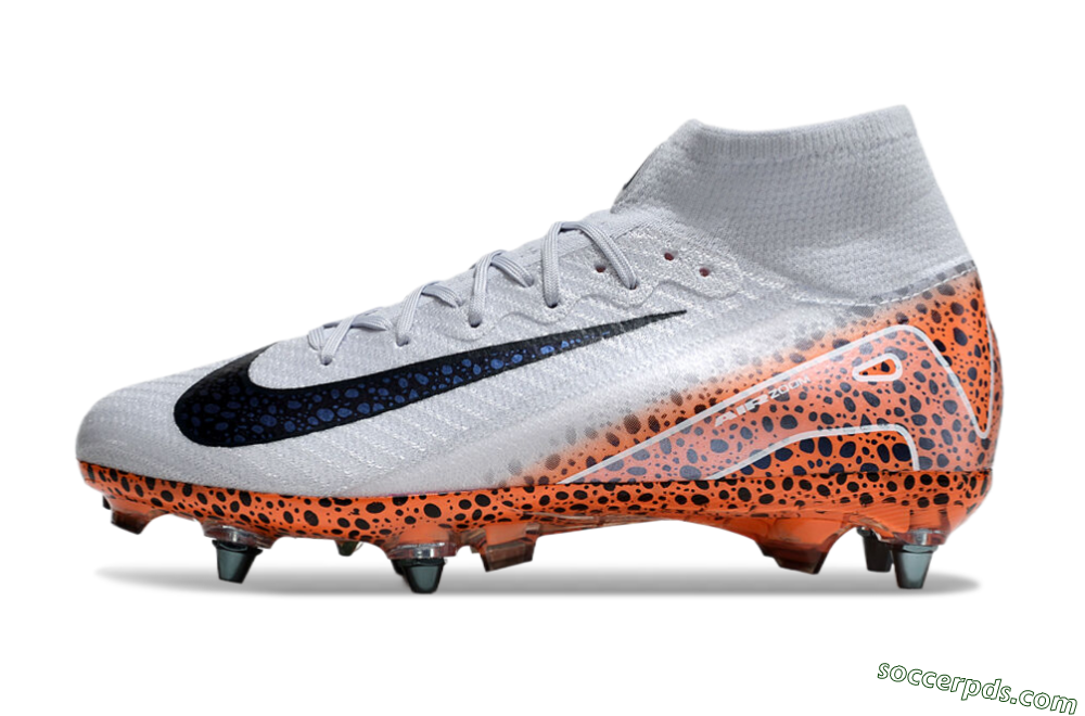 Nike Air Zoom Mercurial Superfly 10 Elite SG High-Tops Football Boots - Grey/Black/Leopard 2