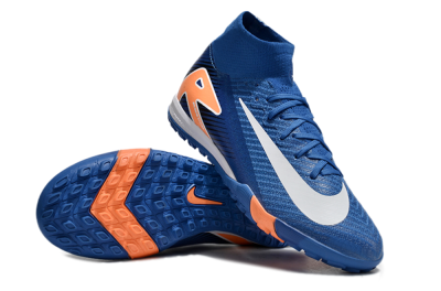 Nike Air Zoom Mercurial Superfly 10 Elite TF High-Tops Football Shoes - Blue/White/Orange