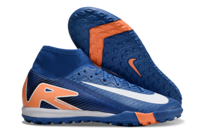 Nike Air Zoom Mercurial Superfly 10 Elite TF High-Tops Football Shoes - Blue/White/Orange