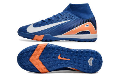Nike Air Zoom Mercurial Superfly 10 Elite TF High-Tops Football Shoes - Blue/White/Orange