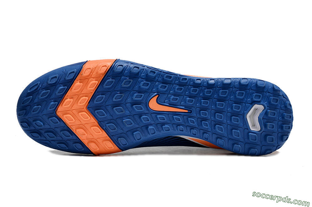 Nike Air Zoom Mercurial Superfly 10 Elite TF High-Tops Football Shoes - Blue/White/Orange 6