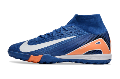 Nike Air Zoom Mercurial Superfly 10 Elite TF High-Tops Football Shoes - Blue/White/Orange
