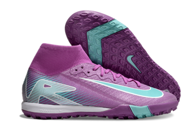 Nike Air Zoom Mercurial Superfly 10 Elite TF High-Tops Football Shoes - Purple/Jade/White