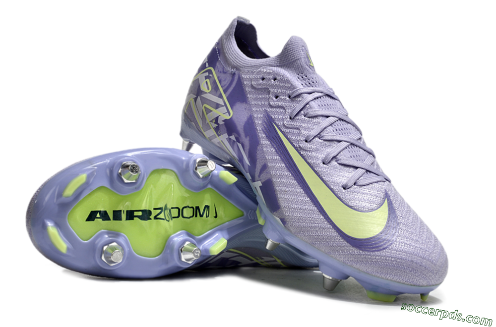Nike Air Zoom Mercurial Vapor 16 Elite SG Low-Tops Football Boots - Purple/Yellow/White 3