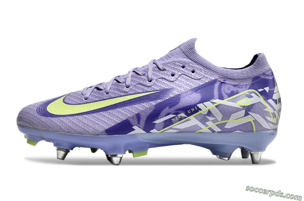 Nike Air Zoom Mercurial Vapor 16 Elite SG Low-Tops Football Boots - Purple/Yellow/White 2