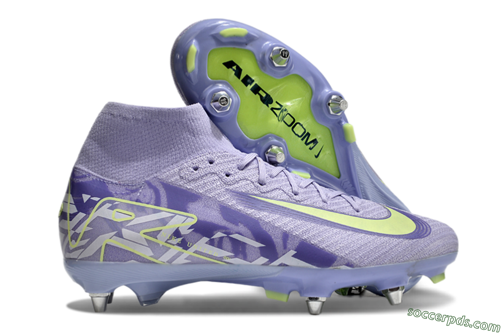 Nike Air Zoom Mercurial Superfly 10 Elite SG High-Tops Football Boots - Purple/Yellow/White 1