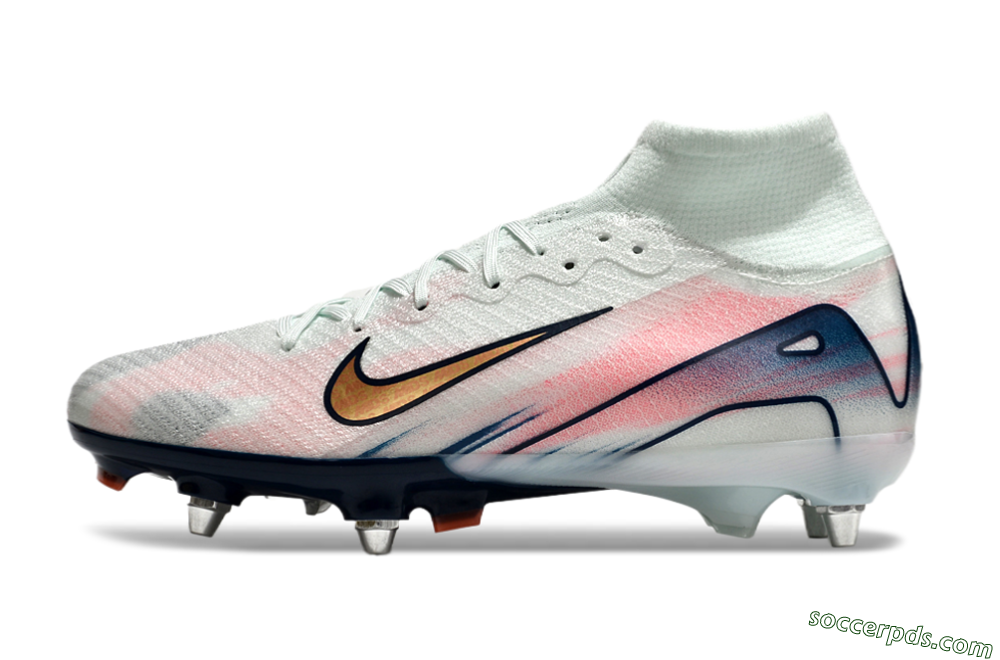 Nike Air Zoom Mercurial Superfly 10 Elite SG High-Tops Football Boots - Jade/Pink/Gold/Blue 2