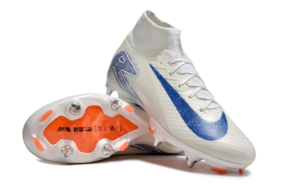Nike Air Zoom Mercurial Superfly 10 Elite SG High-Tops Football Boots - Beige/White/Blue