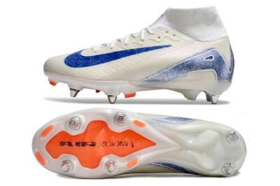 Nike Air Zoom Mercurial Superfly 10 Elite SG High-Tops Football Boots - Beige/White/Blue