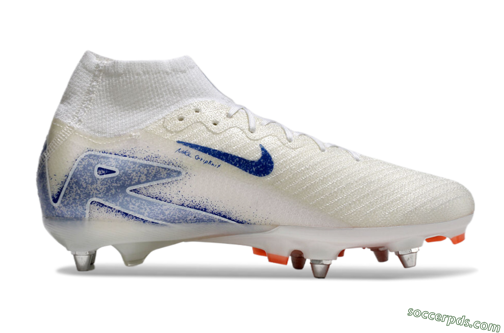 Nike Air Zoom Mercurial Superfly 10 Elite SG High-Tops Football Boots - Beige/White/Blue 7