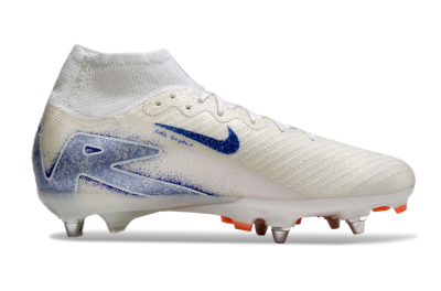 Nike Air Zoom Mercurial Superfly 10 Elite SG High-Tops Football Boots - Beige/White/Blue