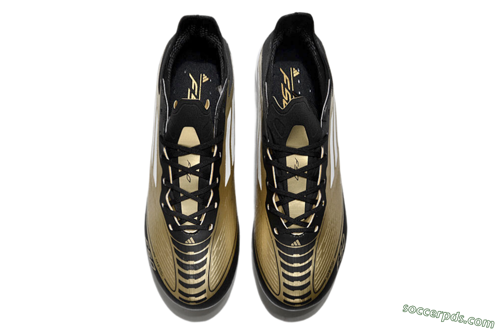 Adidas F50 Elite Messi MG Low-Tops Football Boots - Gold/Black/White 4