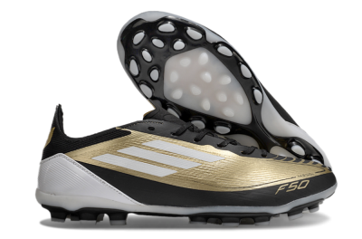 Adidas F50 Elite Messi MG Low-Tops Football Boots - Gold/Black/White