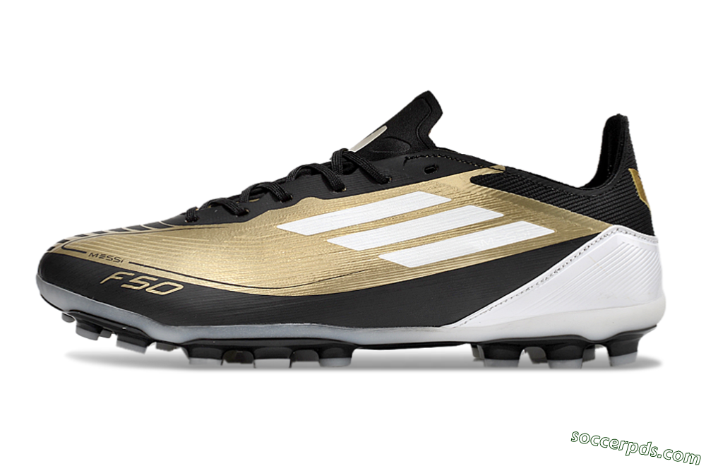 Adidas F50 Elite Messi MG Low-Tops Football Boots - Gold/Black/White 2