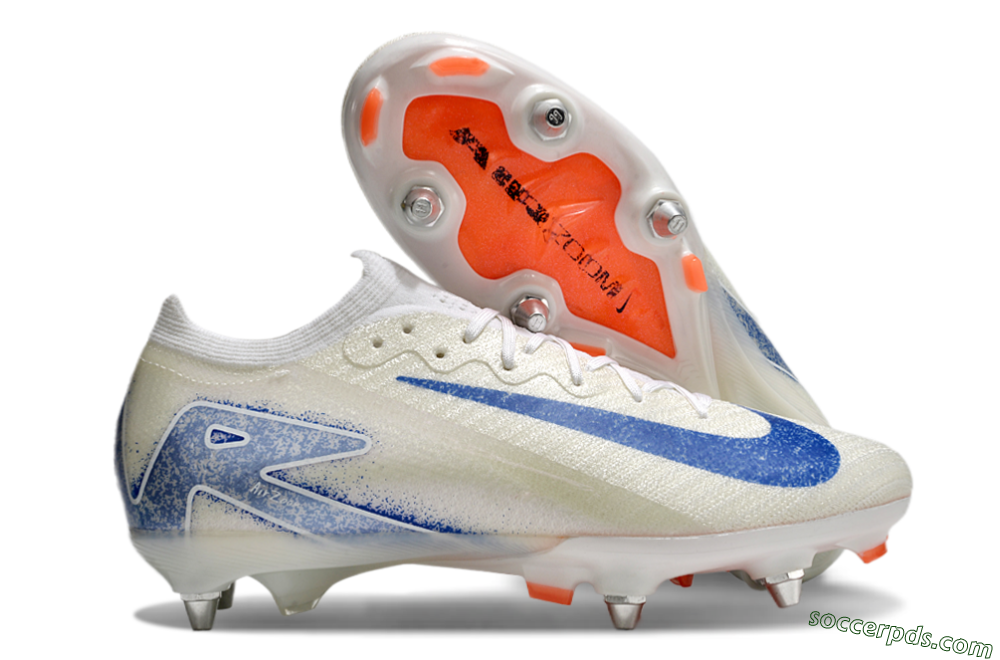 Nike Air Zoom Mercurial Vapor 16 Elite SG Low-Tops Football Boots - Beige/Blue/White 1