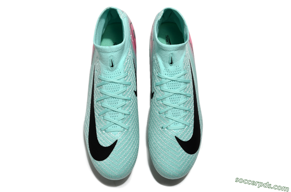 Nike Air Zoom Mercurial Superfly 10 Elite SG High-Tops Football Boots - Jade/Black/Pink 4