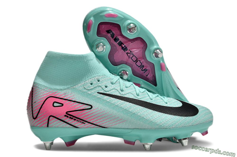 Nike Air Zoom Mercurial Superfly 10 Elite SG High-Tops Football Boots - Jade/Black/Pink 1