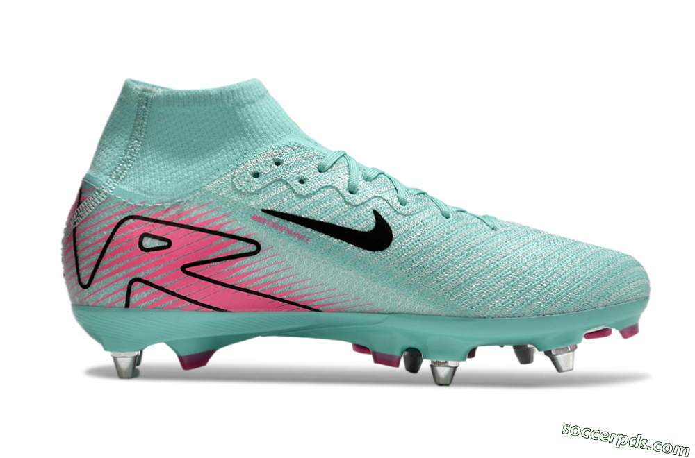 Nike Air Zoom Mercurial Superfly 10 Elite SG High-Tops Football Boots - Jade/Black/Pink 7