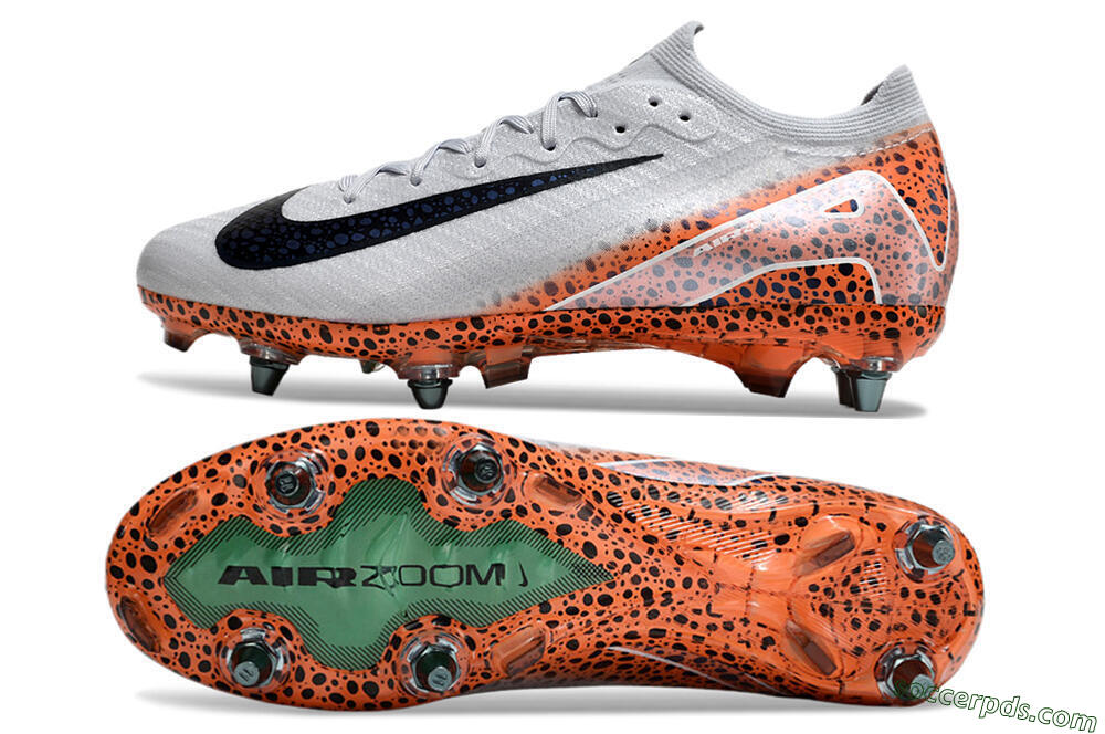 Nike Air Zoom Mercurial Vapor 16 Elite SG Low-Tops Football Boots - Grey/Black/Leopard 0