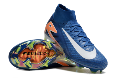 Nike Air Zoom Mercurial Superfly 10 Elite FG High-Tops Football Boots - Blue/White/Orange