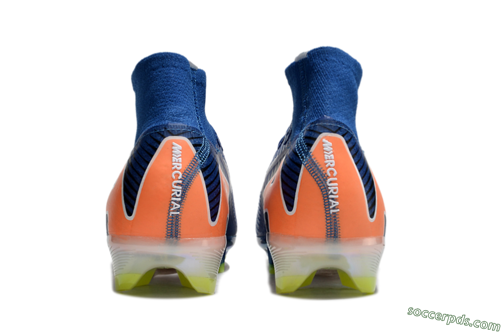 Nike Air Zoom Mercurial Superfly 10 Elite FG High-Tops Football Boots - Blue/White/Orange 5