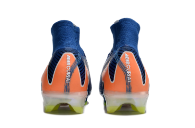 Nike Air Zoom Mercurial Superfly 10 Elite FG High-Tops Football Boots - Blue/White/Orange