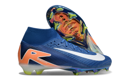 Nike Air Zoom Mercurial Superfly 10 Elite FG High-Tops Football Boots - Blue/White/Orange