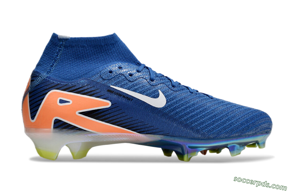 Nike Air Zoom Mercurial Superfly 10 Elite FG High-Tops Football Boots - Blue/White/Orange 7